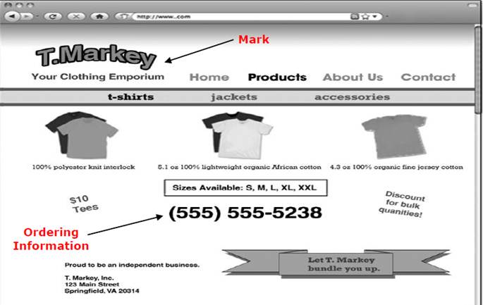 Description: Screenshot of webpage displaying t-shirts.
